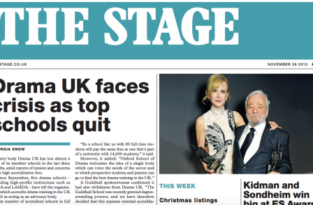 Print redesign for 135-year-old The Stage as it increases online focus